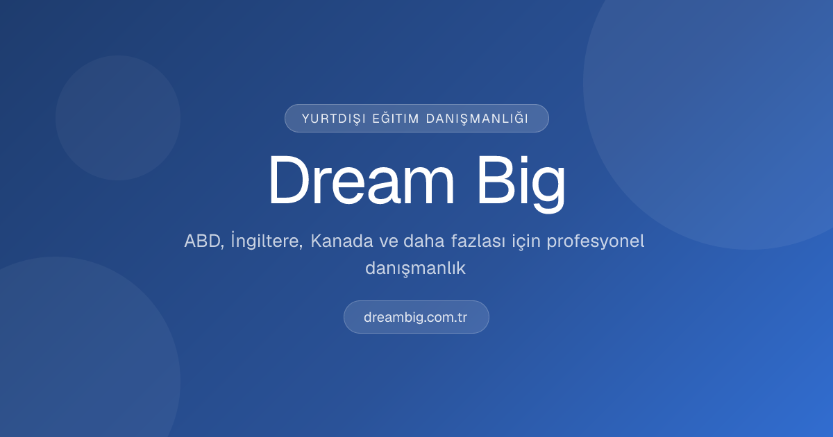Dream Big Yurtdışı Eğitim Danışmanlığı İstanbul logosu
